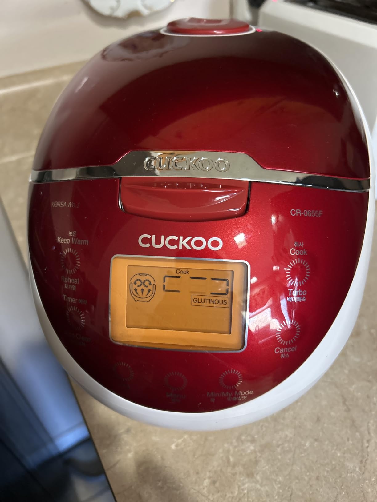 CUCKOO Micom Rice Cooker 6 Cup Uncooked / 12 Cup Cooked, Fuzzy Logic Rice Maker with Delay Timer & Keep Warm Setting, Versatile Food Steamer for Cooking, Non-Stick Inner Pot, Red (CR-0655F) customer photo 2