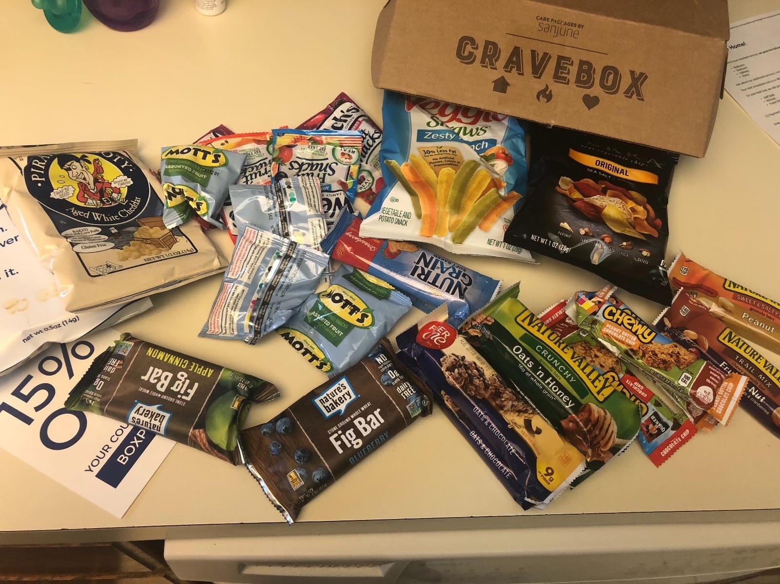 CRAVEBOX Healthy Snack Box (35 Count) Variety Pack Care Package Gift Basket Kid Men Women Adult Nuts Health Nutrition Assortment College Back to School customer photo 2