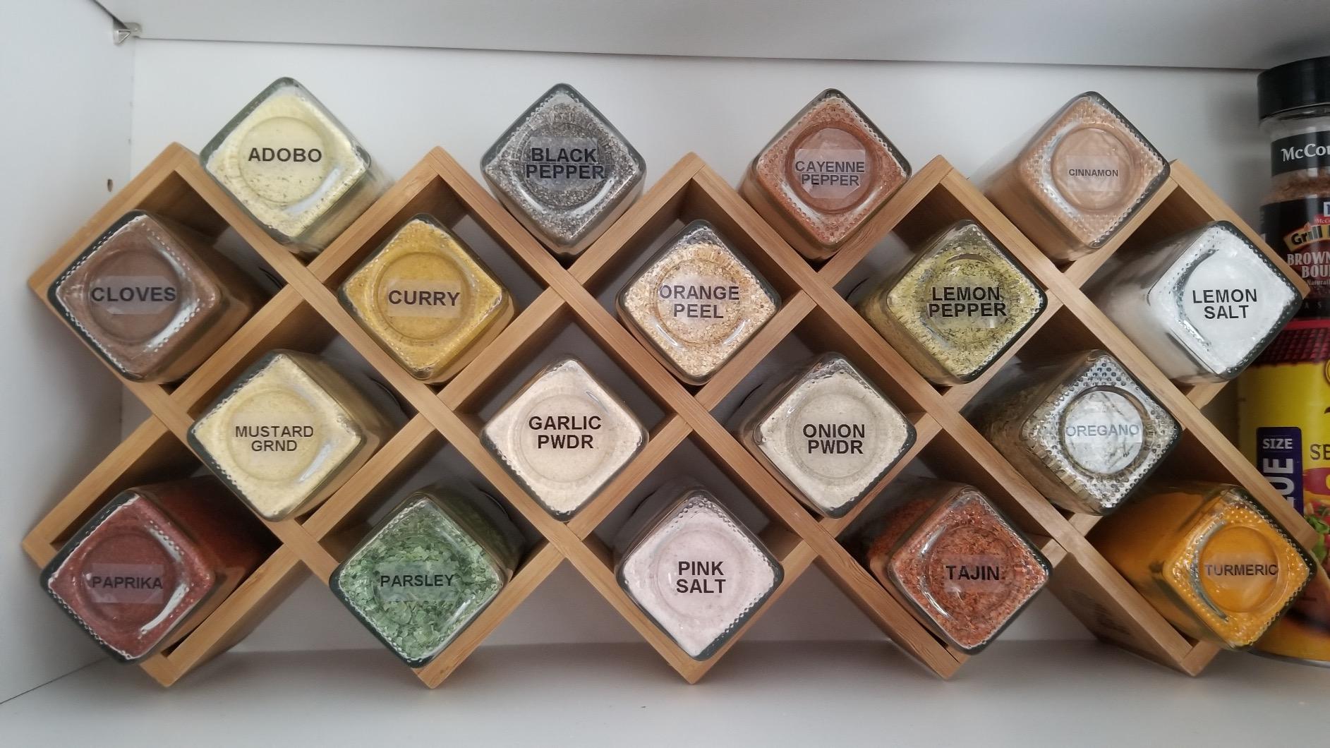 Simple Houseware Spice Jars 4-oz Square Glass Bottles, 12 Pack customer photo 1