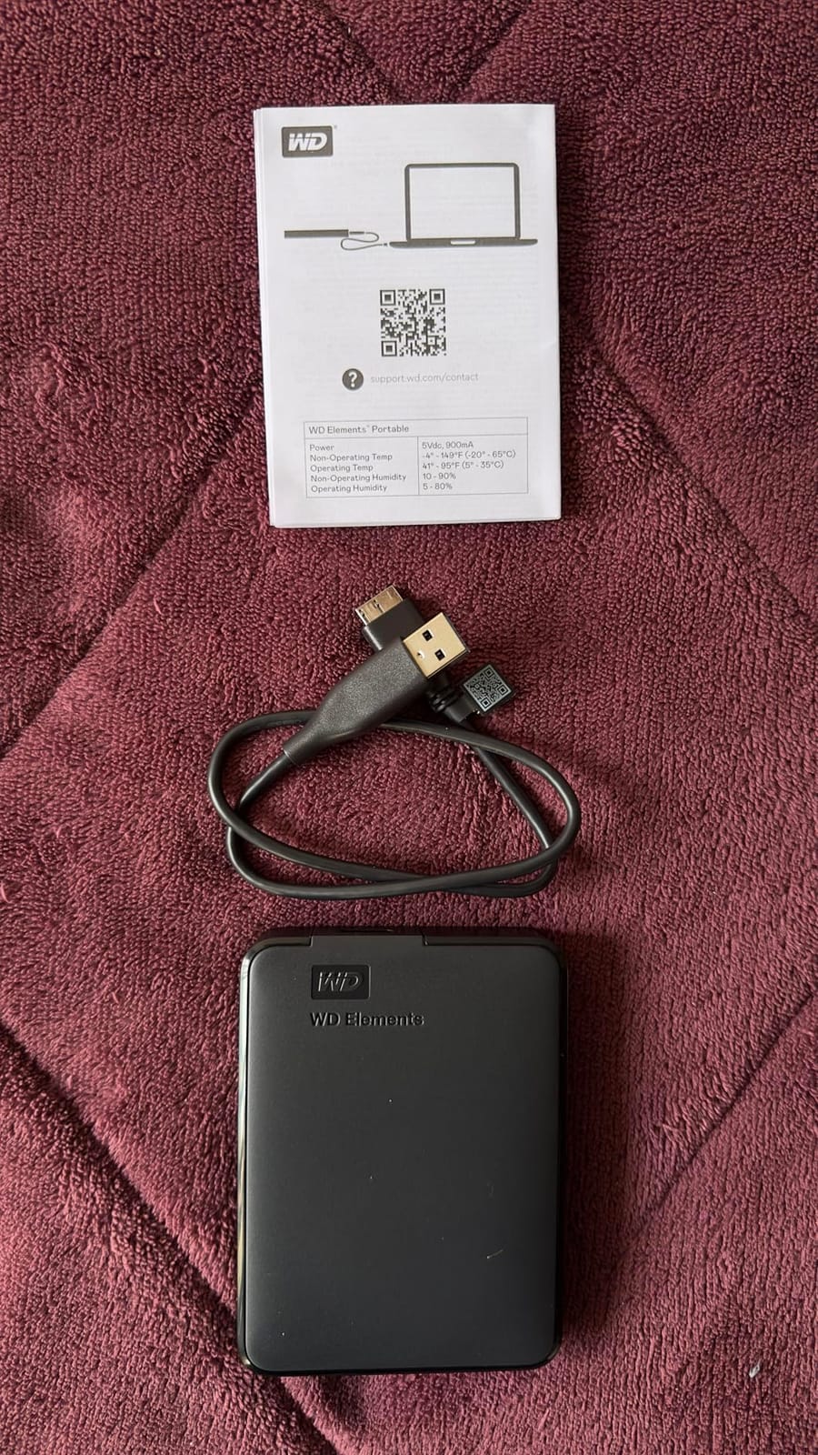WD 2TB Elements Portable External Hard Drive for Windows, USB 3.2 Gen 1/USB 3.0 for PC & Mac, Plug and Play Ready - WDBU6Y0020BBK-WESN | WDBU6Y0020BBK-WESN, USB 3.2 Gen 1/USB 3.0 for PC, Plug, Play Ready - WDBU6Y0020BBK-WESN customer photo 1