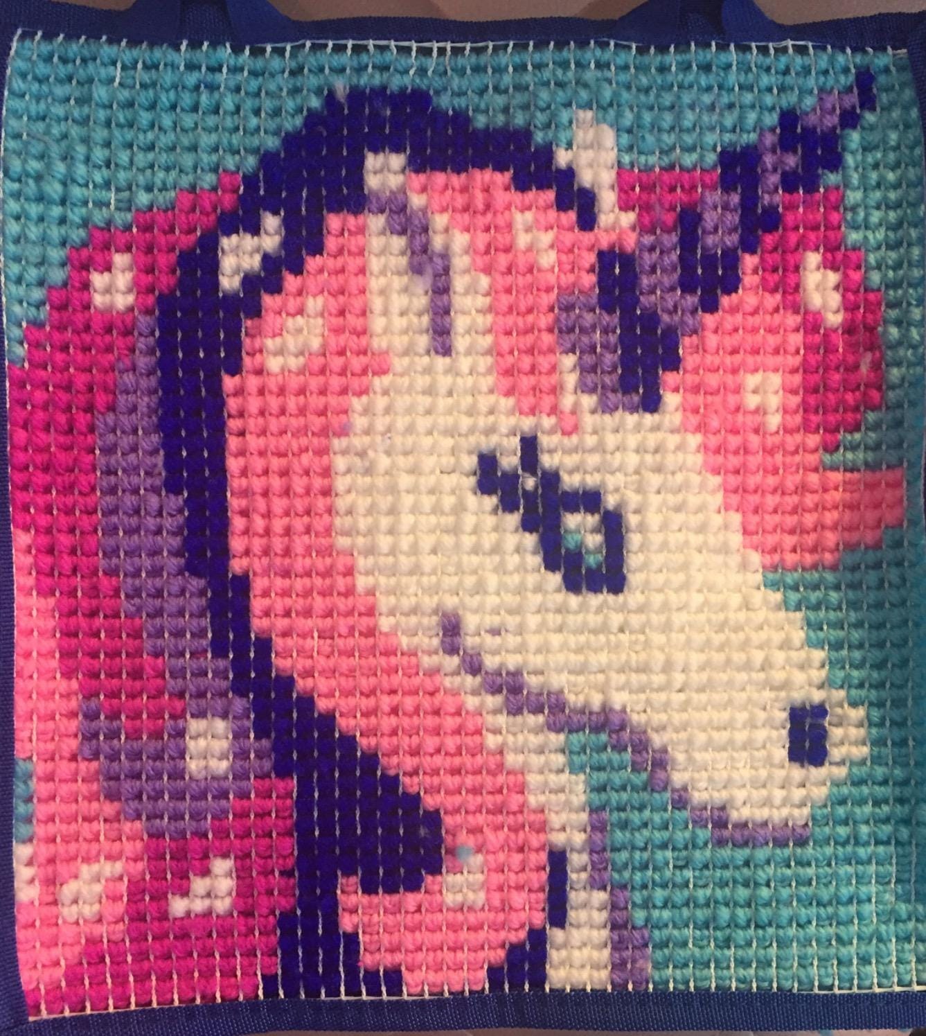 LatchKits Latch Hook Kits for Kids – Kids Crafts, Arts and Crafts, Yarn Art, Wall Hanging & Mini-Rugs, Craft Supplies, Pre-Cut Yarn, Easy Pattern, Hook Included, Arts & Craft, Ages 6+, Unicorn customer photo 1