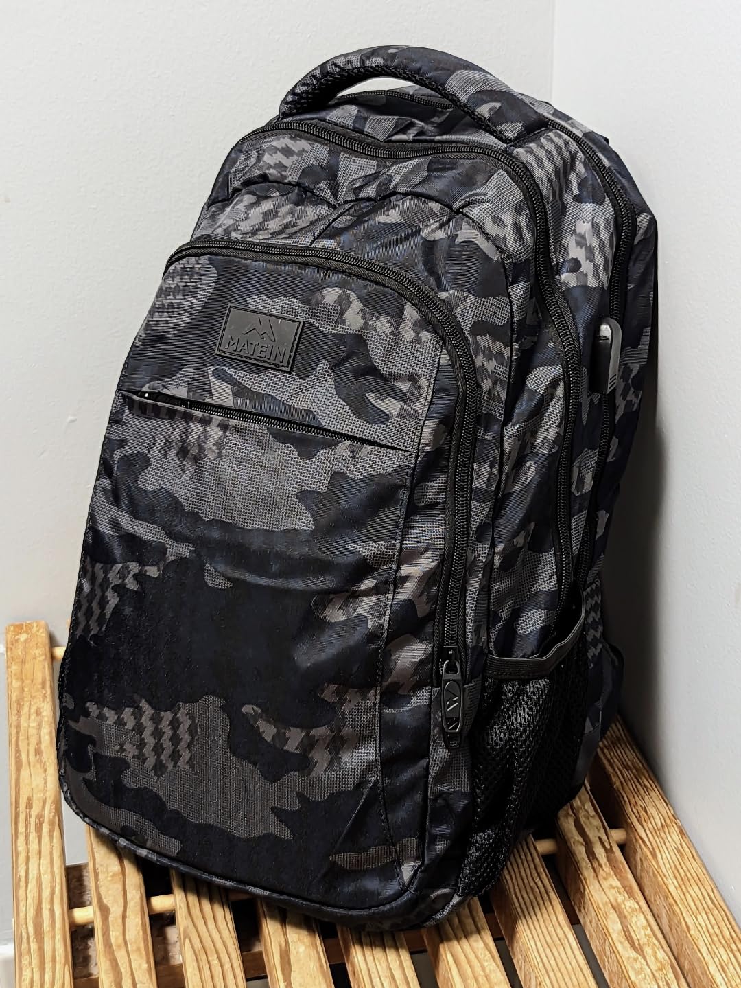MATEIN Travel Laptop Backpack, 15.6 Inch College School Computer Bag, Grey customer photo 2