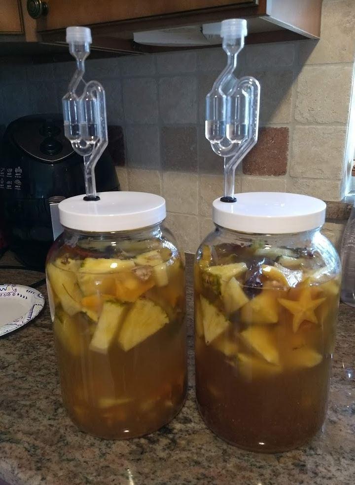 2-Pack 1 Gallon Glass Jar with Lid | Wide Mouth Twin Bubble Airlock Set | Heavy-duty Glass Jars with Airtight Lid for kombucha, pickling and brewing customer photo 1