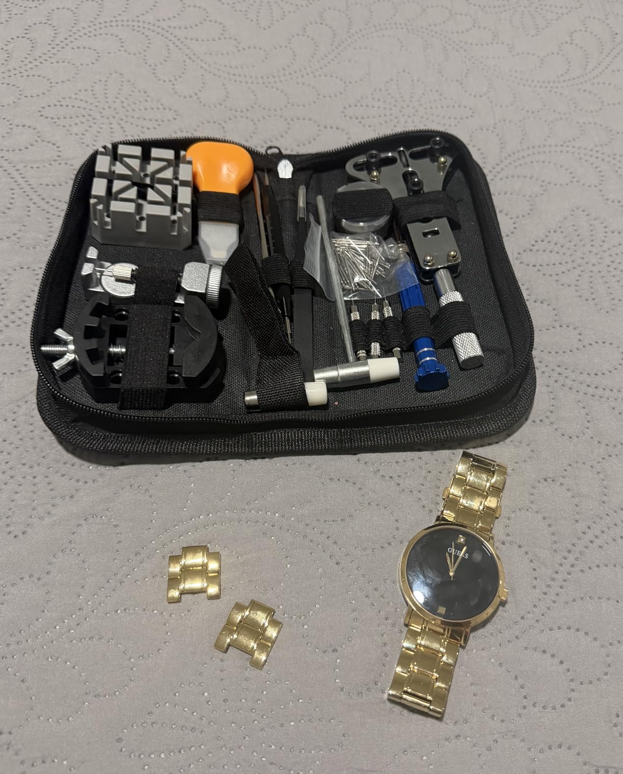 Eventronic 154PCS Watch Repair Kit: Watch Link Removal & Battery Replacement, All-in-One Watch Repair Tools & Kits with Band Pin Tools for Strap Adjustment, Portable Carrying Case, Ideal DIY Watch Gift customer photo 2