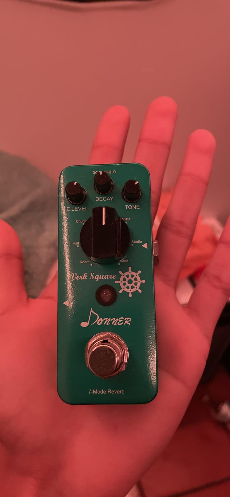 Donner Reverb Guitar Pedal, Verb Square Digital Reverb 7 Modes Room, Hall, Church, Spring, Plate, Studio, Mod, True Bypass customer photo 1