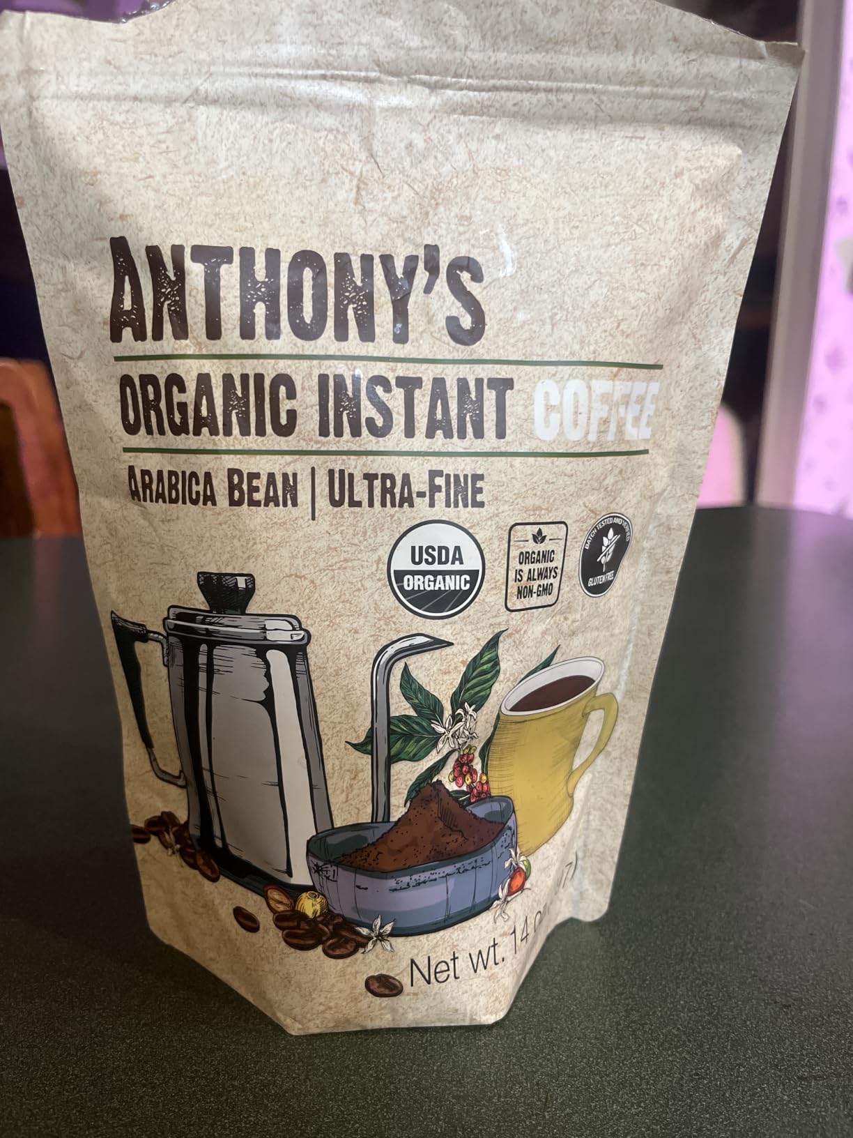 Anthony's Organic Instant Coffee,14oz, Ultra Fine Microground, Gluten Free, Arabica, Non GMO customer photo 1