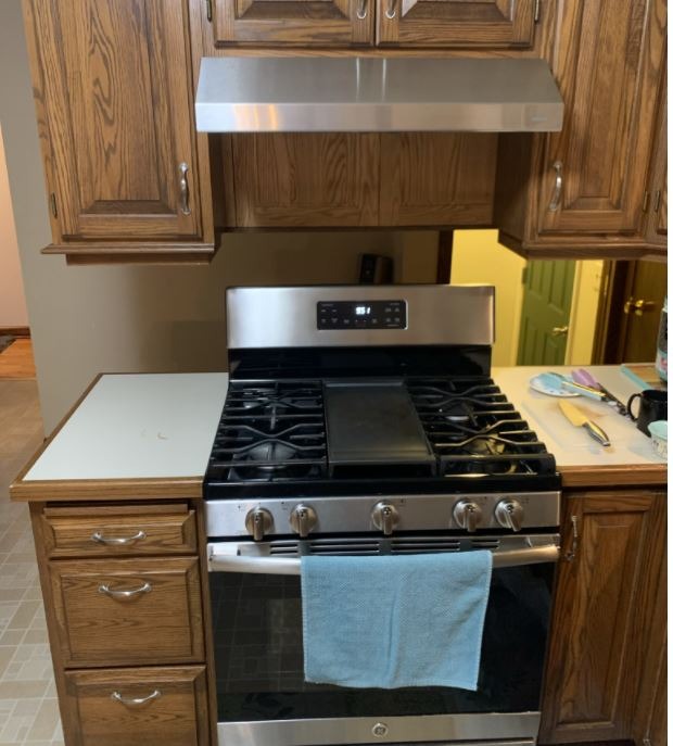 Broan-NuTone Glacier 24-inch Under-Cabinet 4-Way Convertible Range Hood with 2-Speed Exhaust Fan and Light, Stainless Steel customer photo 1