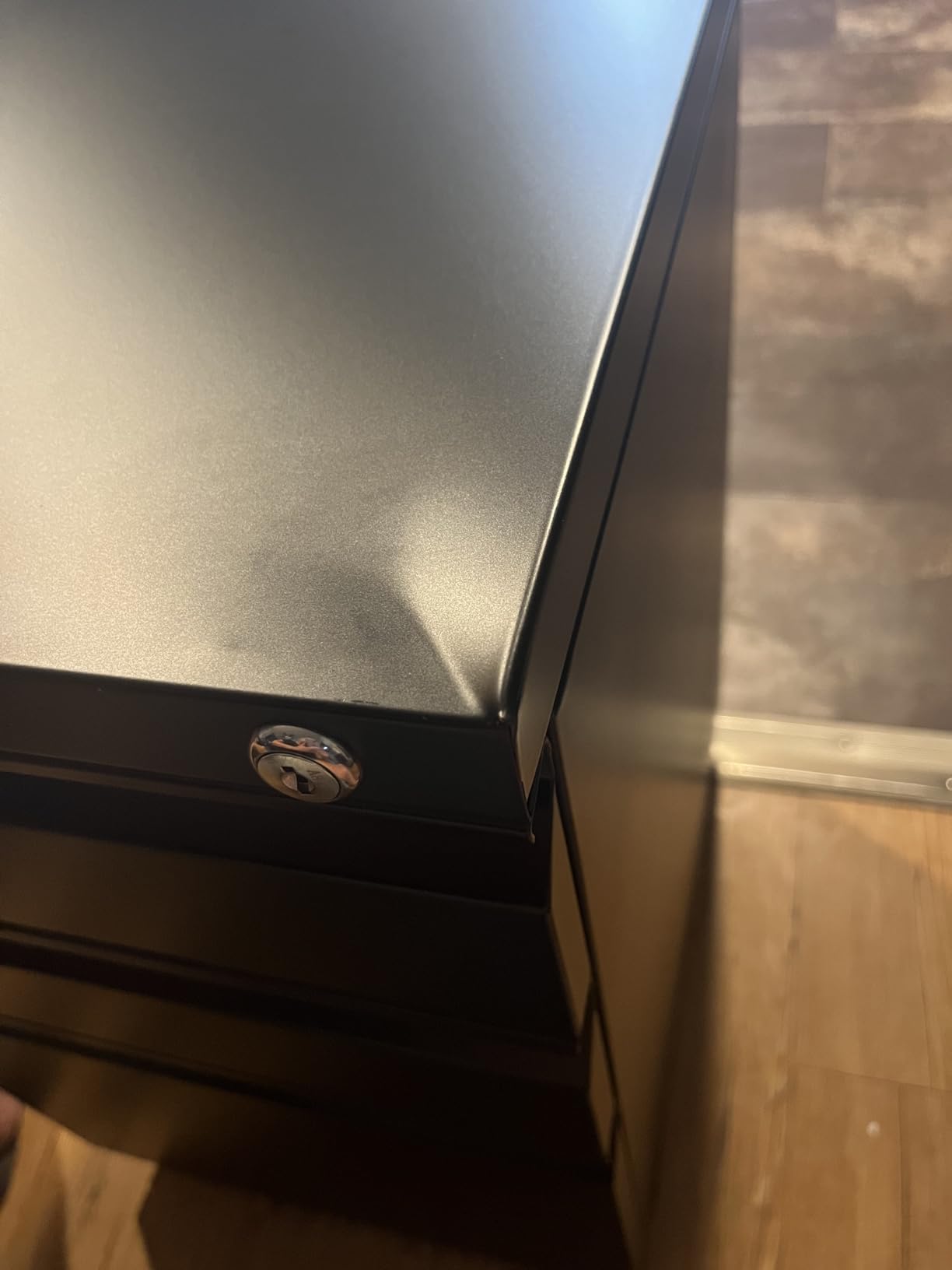 DEVAISE 3 Drawer Mobile File Cabinet with Lock, Under Desk Metal Filing Cabinet for Home Office/Legal/Letter/A4 File, Fully Assembled Except Wheels, Black customer photo 1