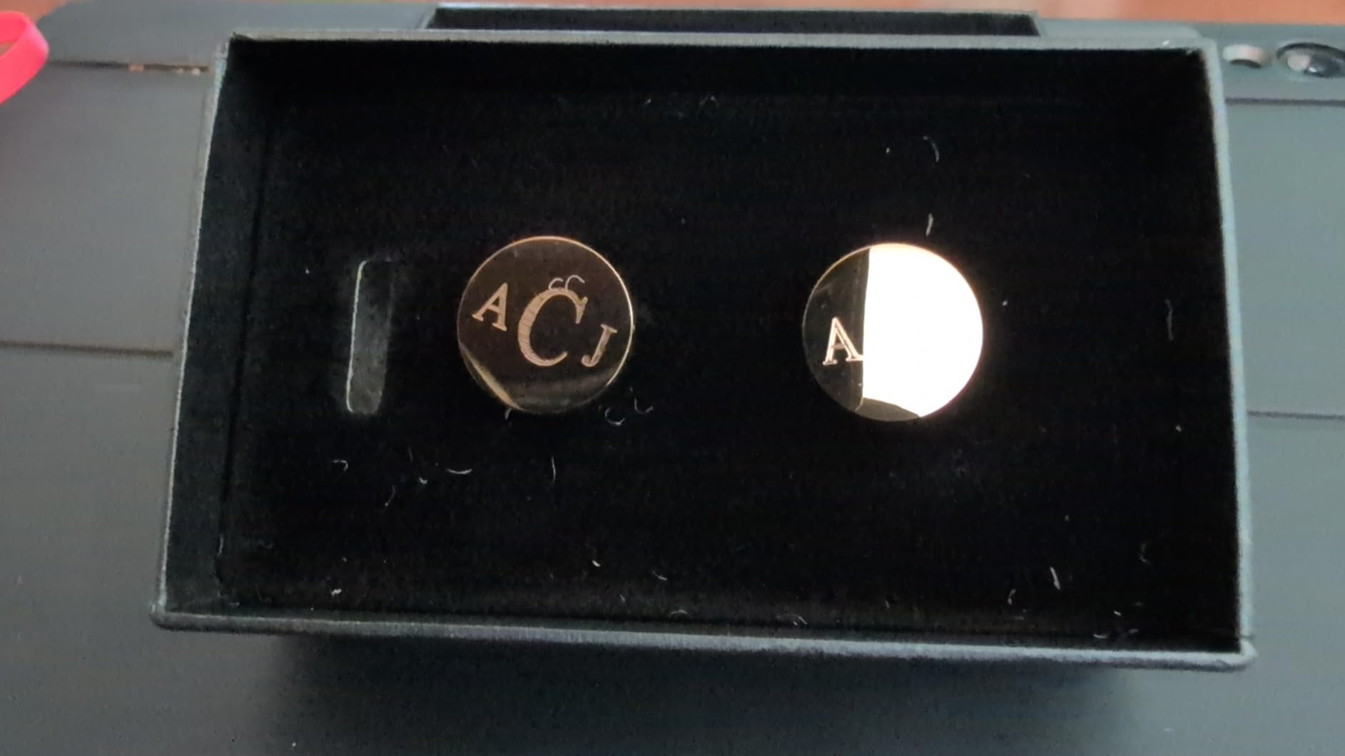 Custom Cufflinks for Men, Personalized Engraved Monogram or Handwriting customer photo 1