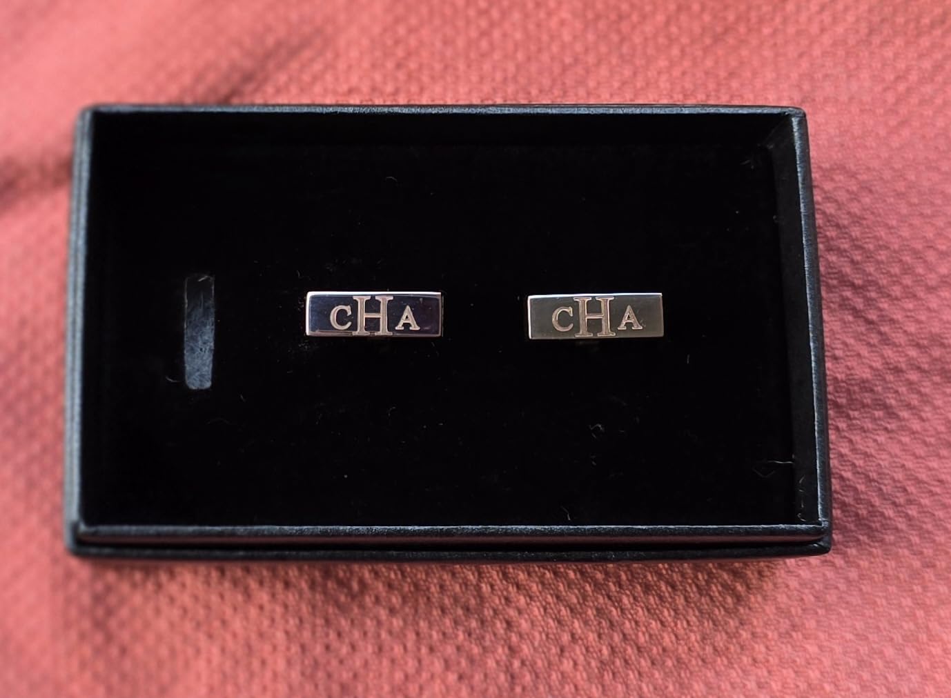 Custom Cufflinks for Men, Personalized Engraved Monogram or Handwriting customer photo 2