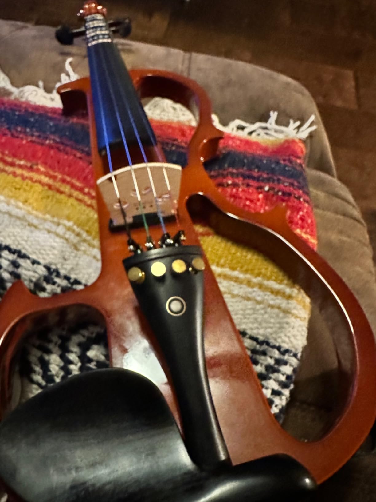 Vangoa Electric Violin 4/4 Full Size Silent Electronic Violin Fiddle, Black customer photo 2