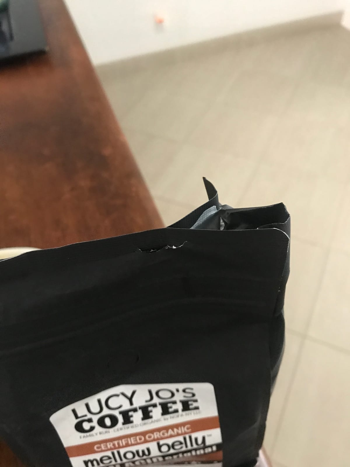 Lucy Jo's Coffee, Organic Mellow Belly Low Acid Blend, Medium Dark Roast, Whole Bean, 11 oz (11 OZ) customer photo 1