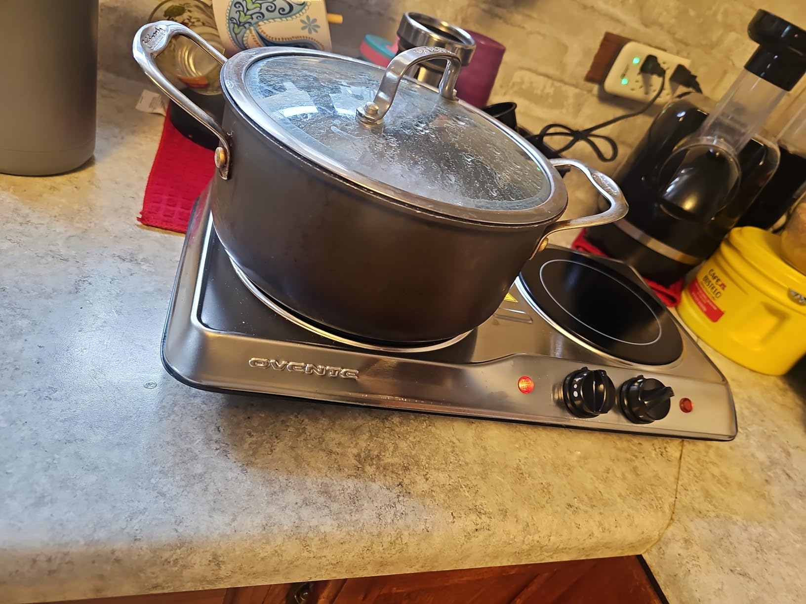 OVENTE Electric Infrared Double Burner, 1700W Hot Plate, Silver BGI102S customer photo 2