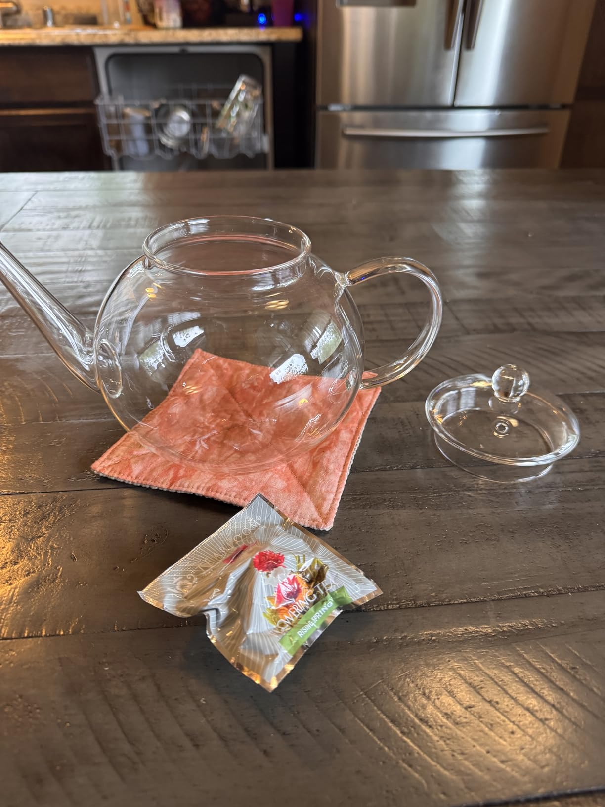 Teabloom Stovetop & Microwave Safe Glass Teapot with Removable Loose Tea Glass Infuser – Includes 2 Blooming Teas – 2-in-1 Tea Kettle and Tea Maker – Tea Purist's Choice customer photo 1