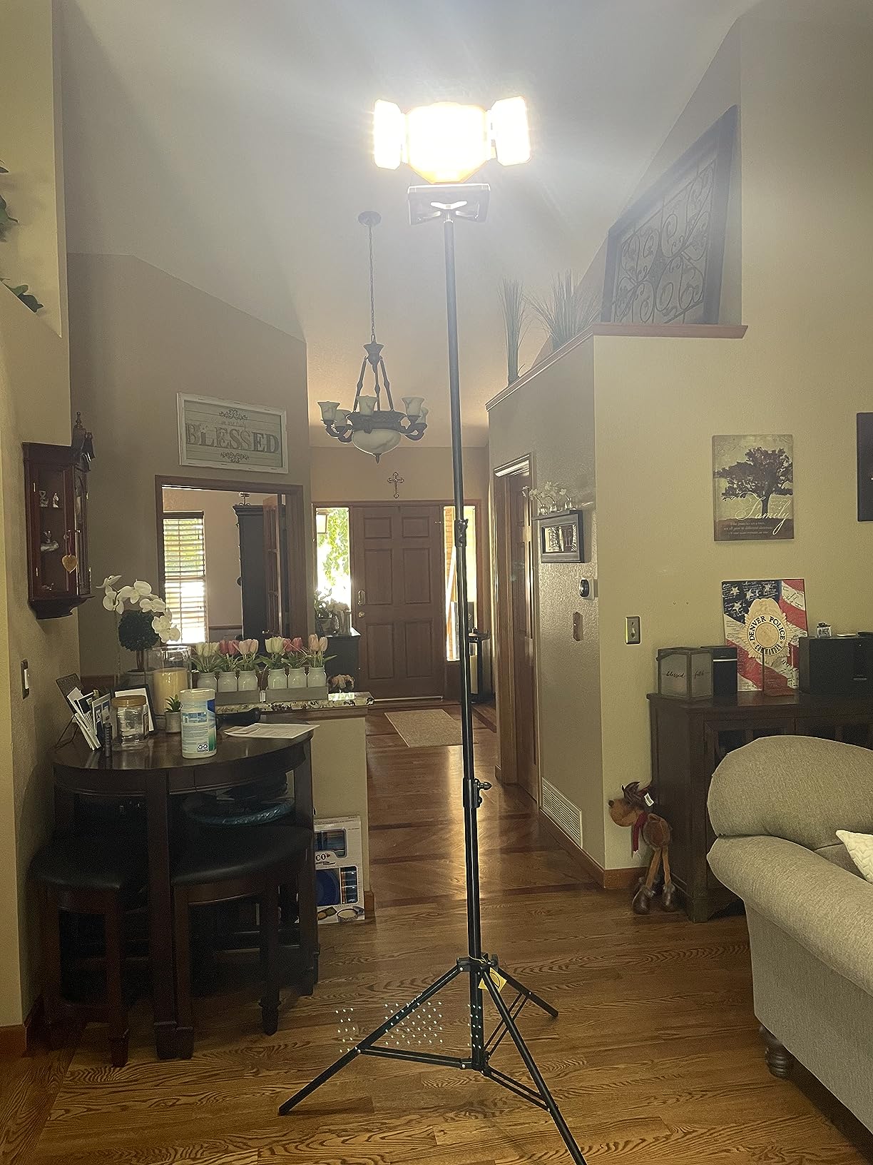 EMART 8.5ft Heavy Duty Light Stand with Spring Cushioned for Photography customer photo 2