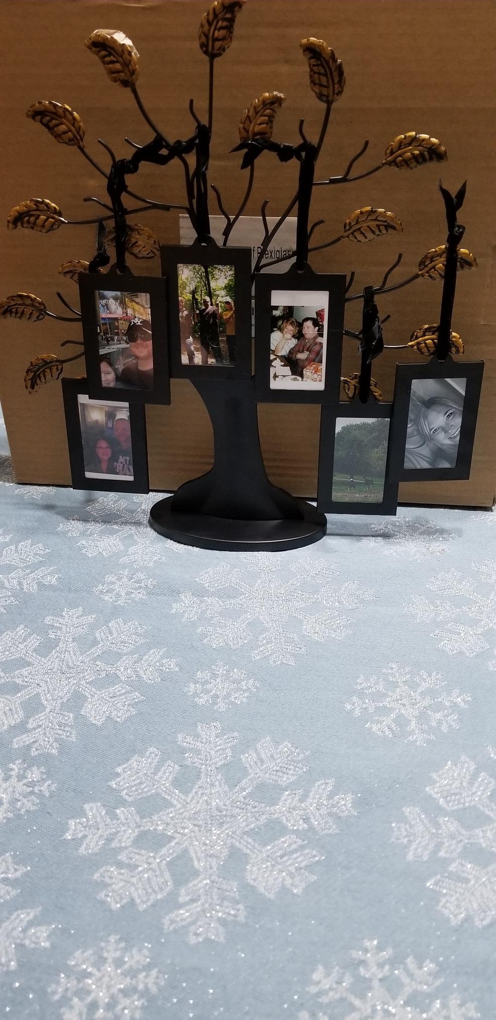 Americanflat Family Tree Picture Frame - Includes 6 Hanging 2x3 Picture Frames - Adjustable Ribbon Tassels - Ideal as Mother’s Day Gifts, Christmas Decor - Black and Bronze - Gifts for Mom customer photo 1