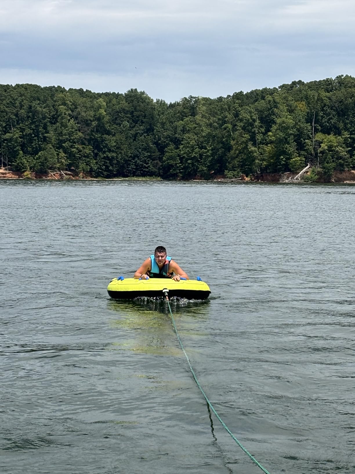 Airhead Comfort Shell Towable Tube for Boating, 1 - 4 Rider Inflatable Boat Tube for Water Tubing, Round Deck for Smooth Control, Neoprene Foam Covered Deck, Kwik-Connect, Speed Safety Valve customer photo 2