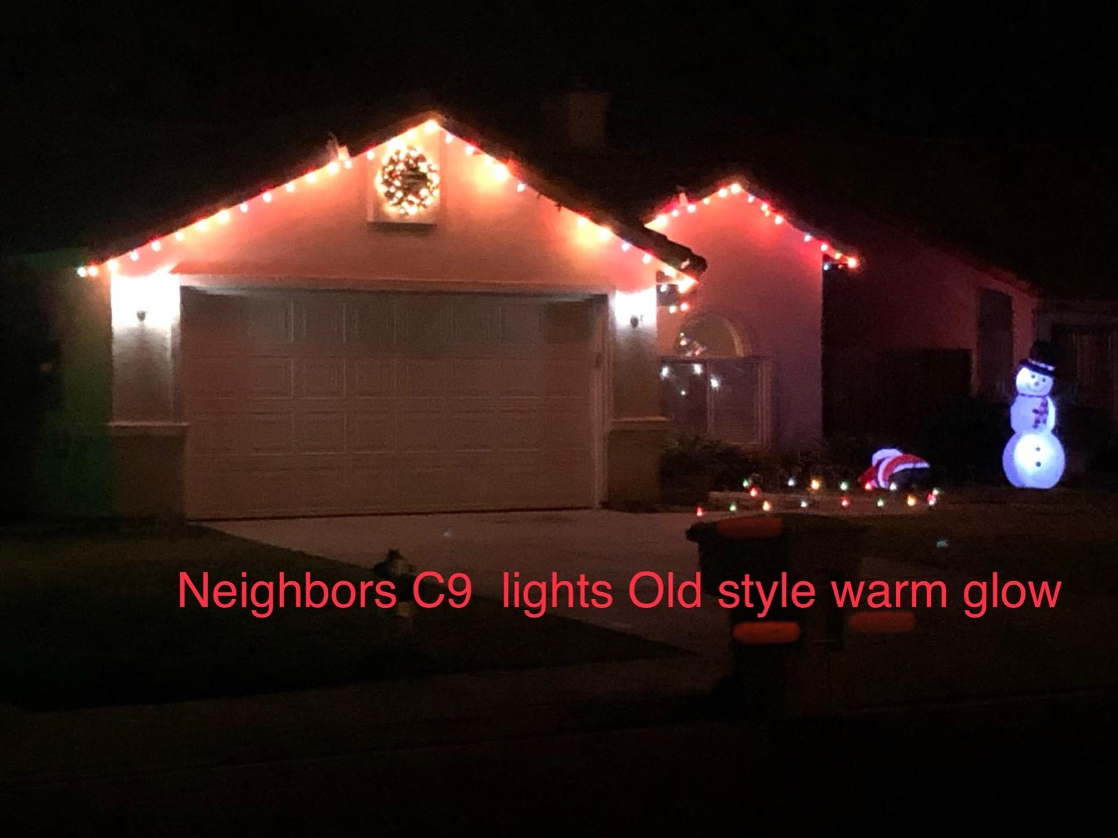 Wintergreen Lighting 100 C9 OptiCore LED Commercial Outdoor Christmas Lights – Heavy Duty Christmas String Lights; Green Wire (100 ft, Warm White) customer photo 1
