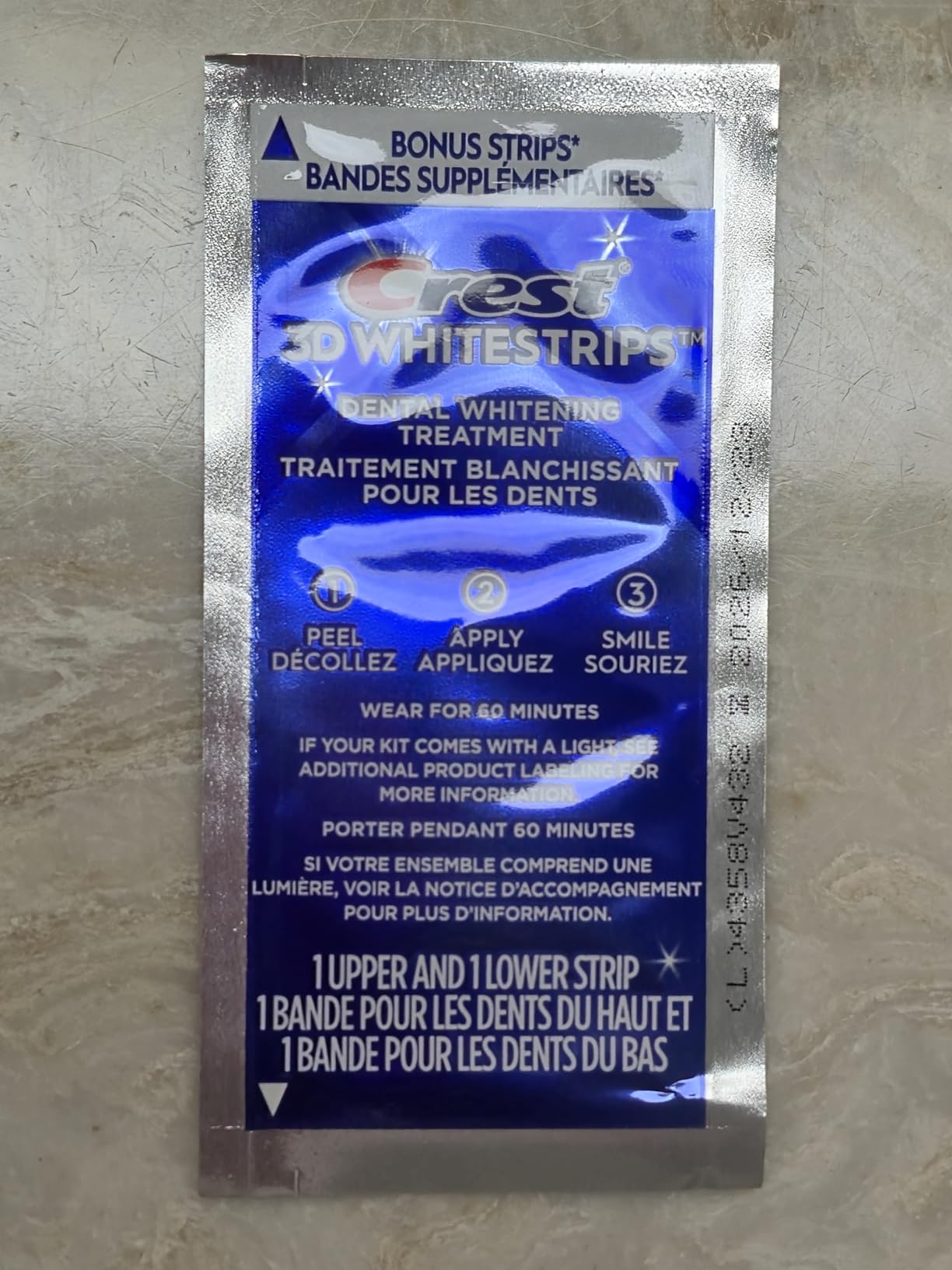 Crest Teeth Whitening Strips, Crest 3D Whitestrips Vivid Plus, Enamel Safe Teeth Whitening Kit, 12 Treatments (24 Strips), Visibly Whitens in Days, 8 Levels Whiter customer photo 2