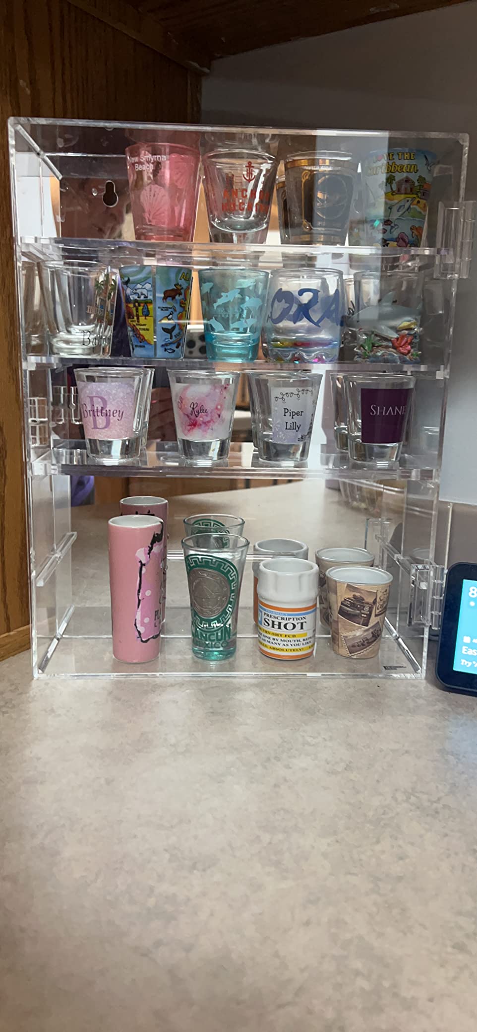 Ikee Design Mirror Back Acrylic Wall-Mountable Display Case with 4 Shelves customer photo 2