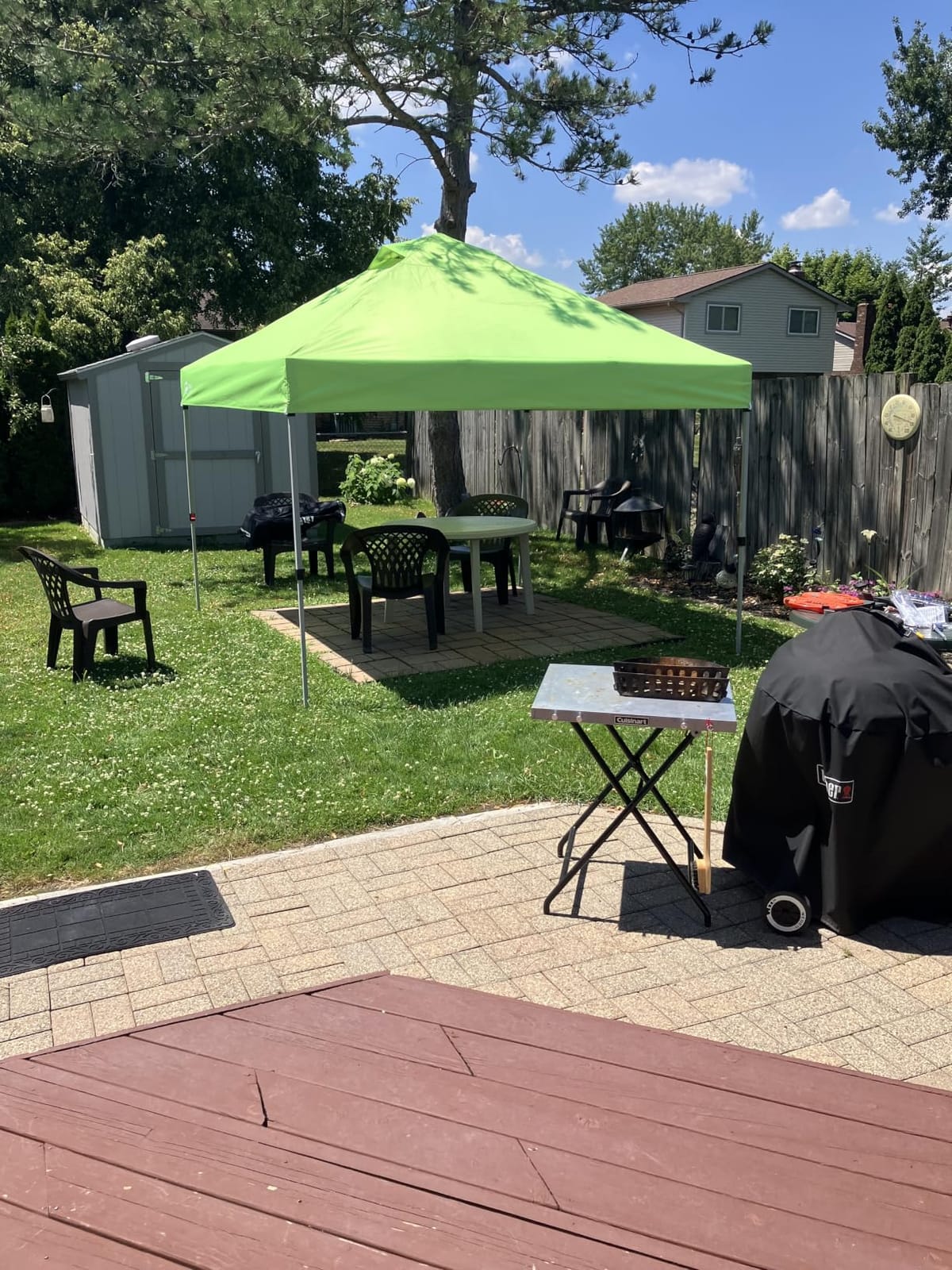 CROWN SHADES 10x10 Pop Up Canopy Tent with One Push Setup, Grid White customer photo 1
