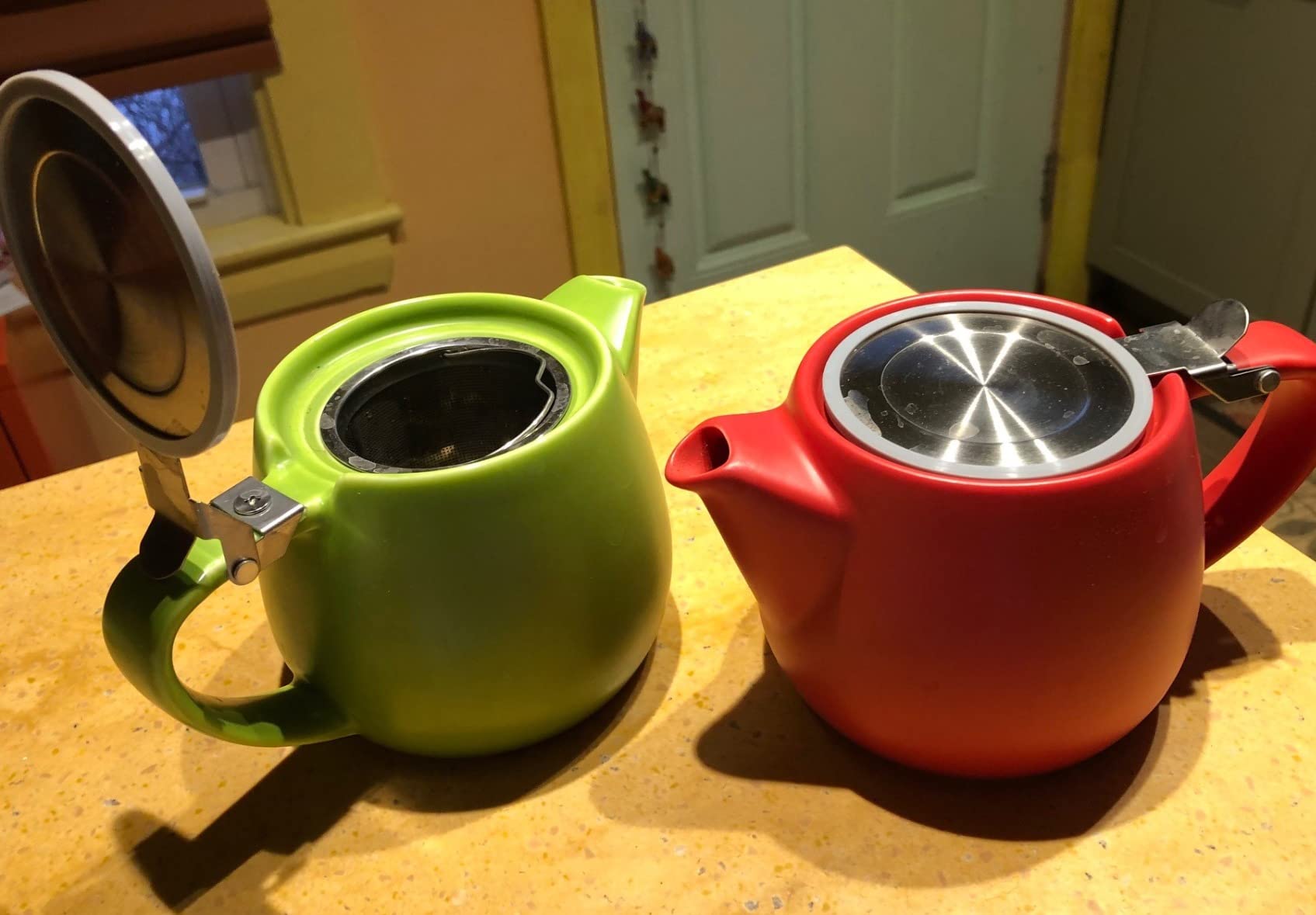 Tealyra - Pluto Porcelain Small Teapot Turquoise - 18.2-ounce (1-2 cups) - Matte Finish - Stainless Steel Lid and Extra-Fine Infuser To Brew Loose Leaf Tea - 540ml customer photo 1