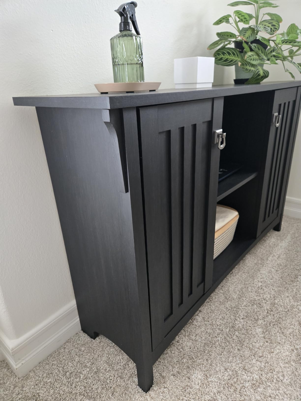 Bush Home Salinas Accent Storage Cabinet with Doors in Vintage Black customer photo 2
