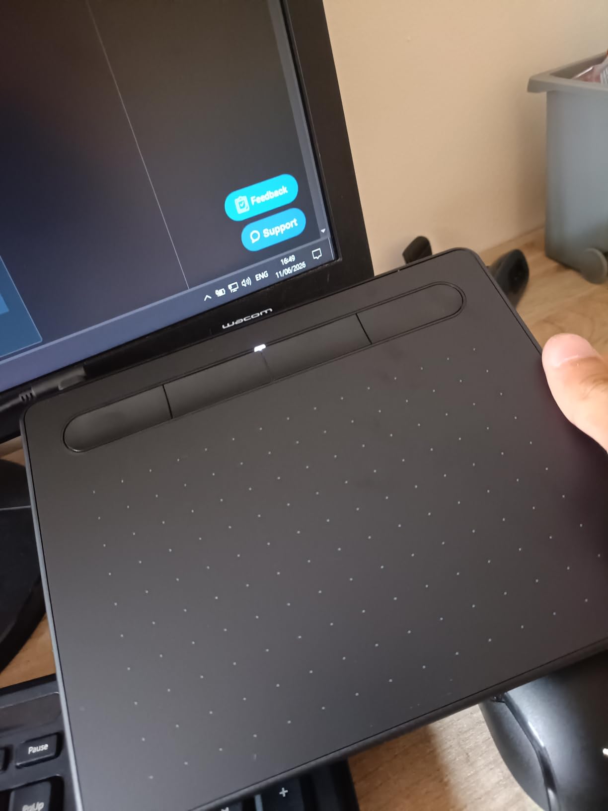 Wacom Intuos Small, Wired Graphic Drawing Tablet with Pen + Software customer photo 1