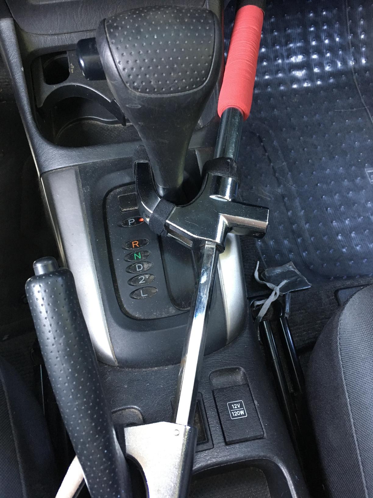Tevlaphee Steering Wheel Lock for Cars,Wheel Lock,Vehicle Anti-Theft Lock,Adjustable Length Clamp Double Hook Universal Fit Emergency Hammer Window Breaker Self Defense Heavy Duty Secure customer photo 1
