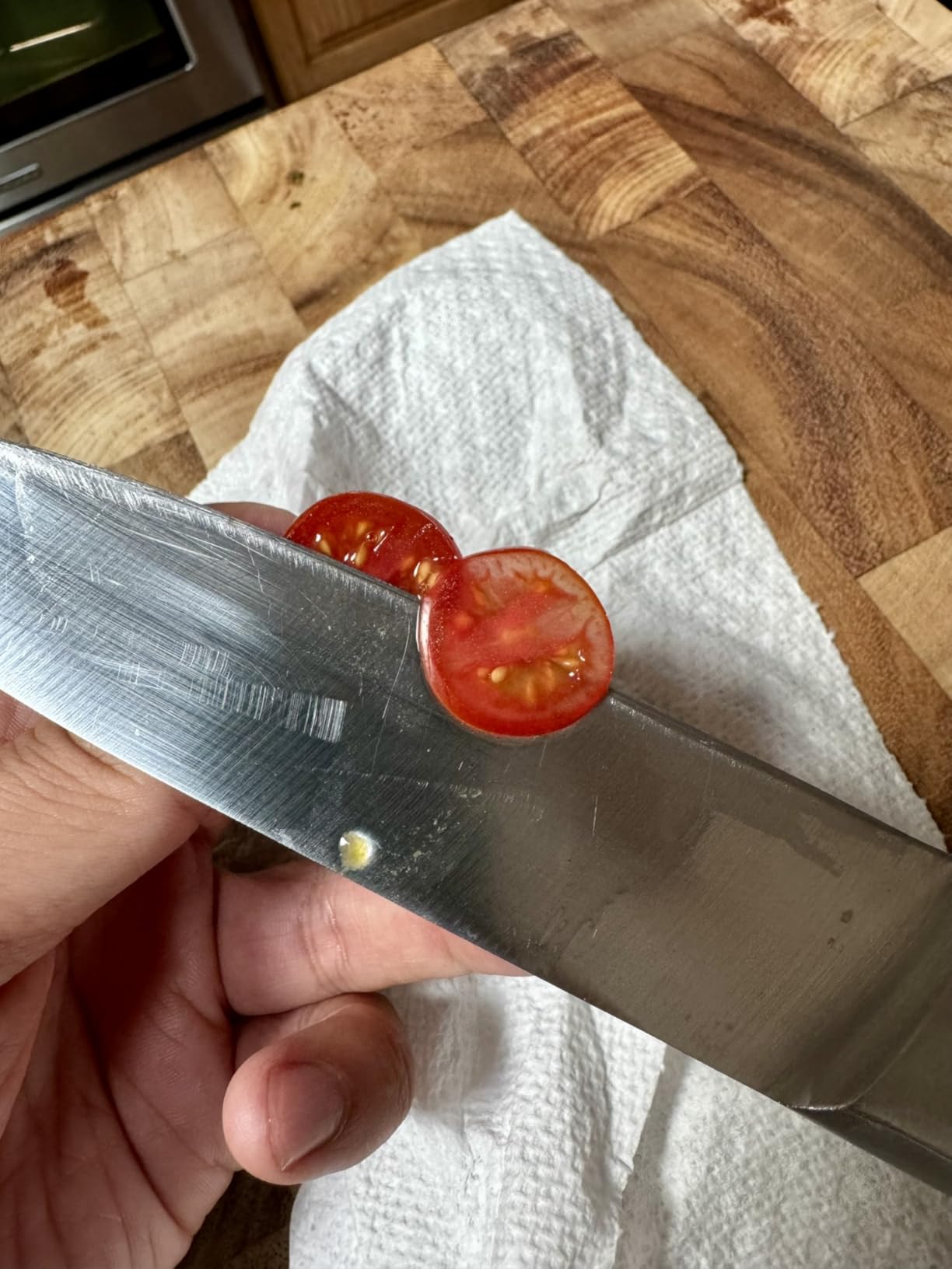 4-in-1 Kitchen Knife Accessories: 3-Stage Knife Sharpener Helps Repair, Restore, Polish Blades and Cut-Resistant Glove (Black) customer photo 1