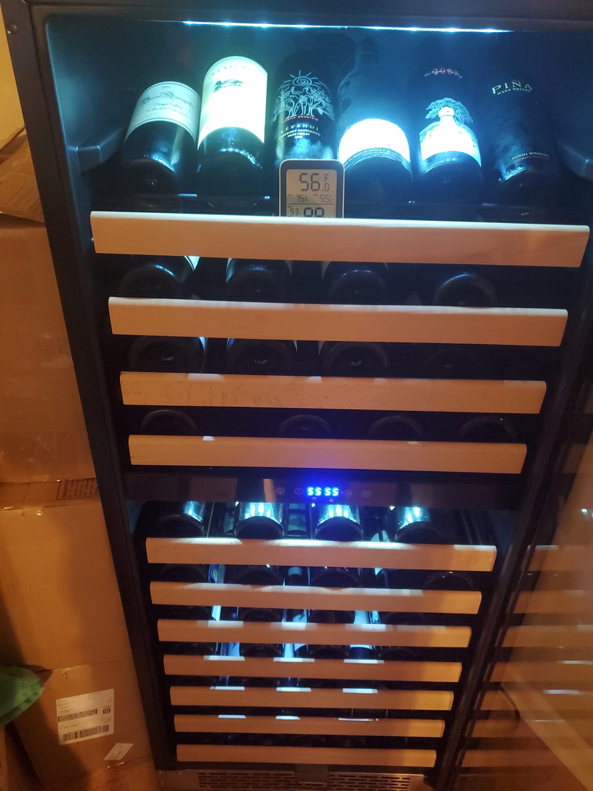 Whynter Wine Refrigerator, 164 Bottle, Large Capacity, Dual Zone, BWR1642DZ - Digital Temperature Control and UV Protected Glass Door, Quiet Compressor Cooling customer photo 2