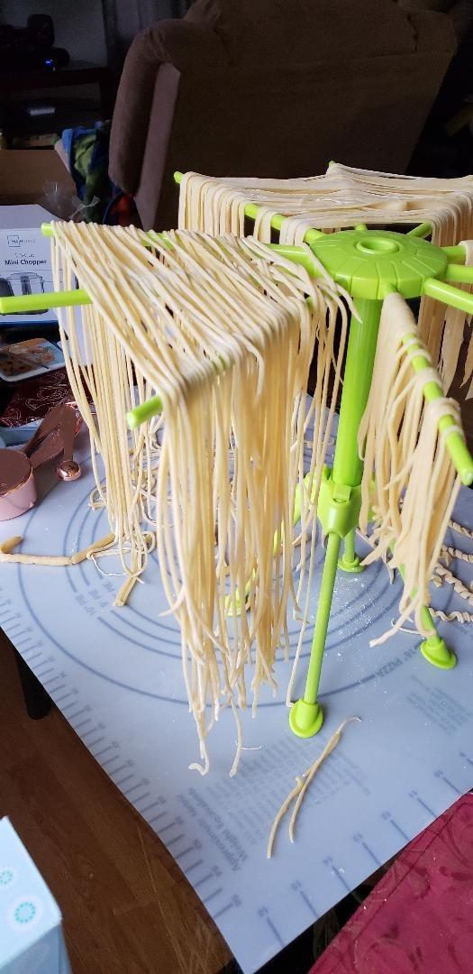 Kitchen Pasta Drying Rack Folding Spaghetti Dryer Rack Noodle Stand customer photo 2