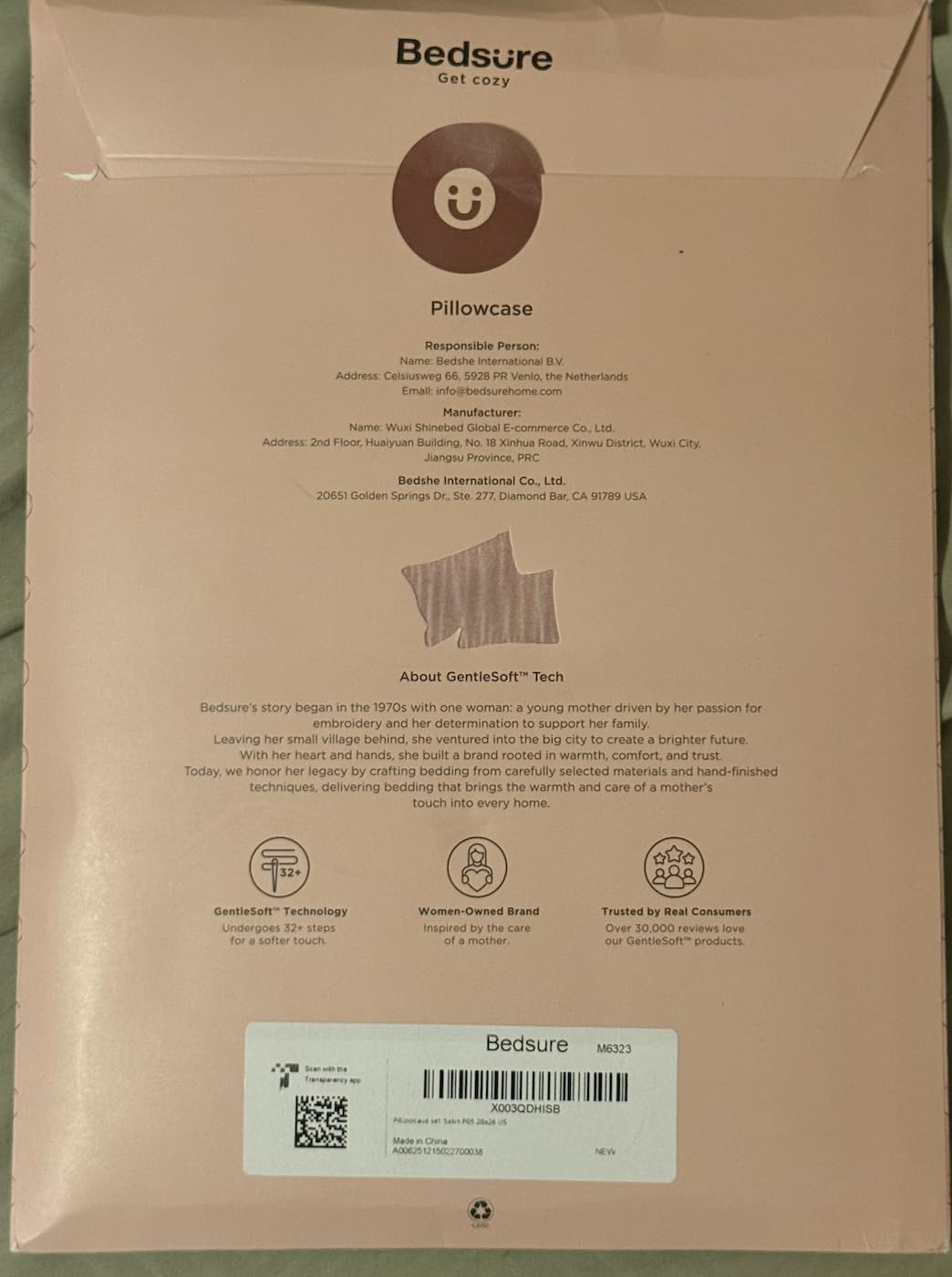 Bedsure Satin Pillowcases Queen Set of 2, Similar to Silk Pillow Cases Pink customer photo 1