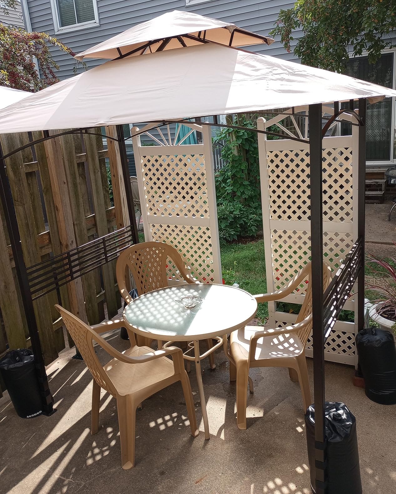 Kozyard Andra 8' x 5' BBQ Grill Gazebo Canopy Tent, Vented Soft Top Roof customer photo 2