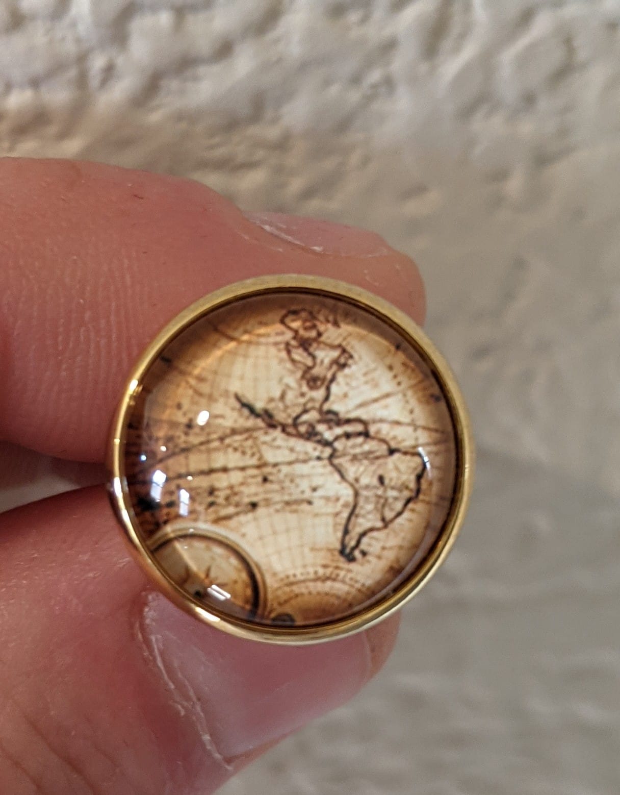 World Map Cufflinks Wedding Vintage Personalised Gifts Father Grandfather Dad Tie Clip Blue ZUNON customer photo 1