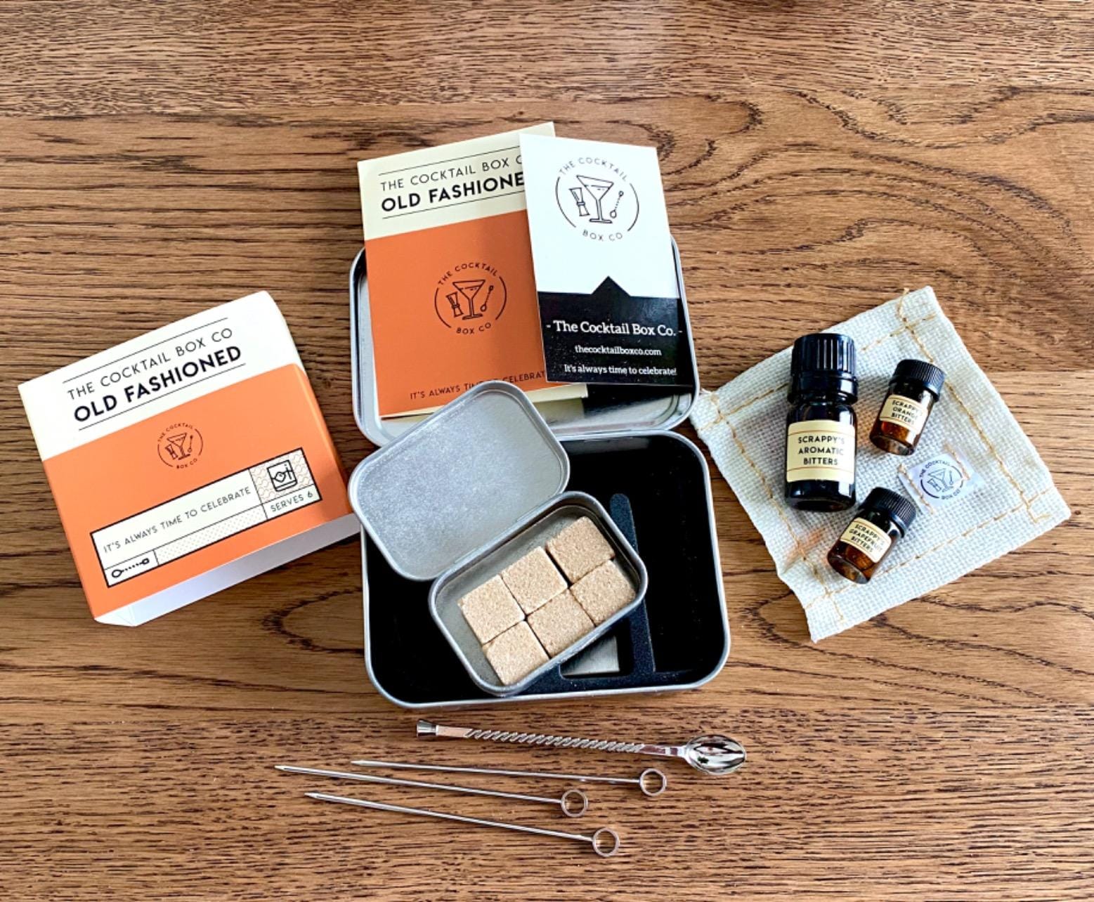 The Cocktail Box Co. Old Fashioned Cocktail Kit - Compact Plane Cocktail Kit for Travel - Includes Bitters & Old Fashioned Cubes - Standard Packaging customer photo 1