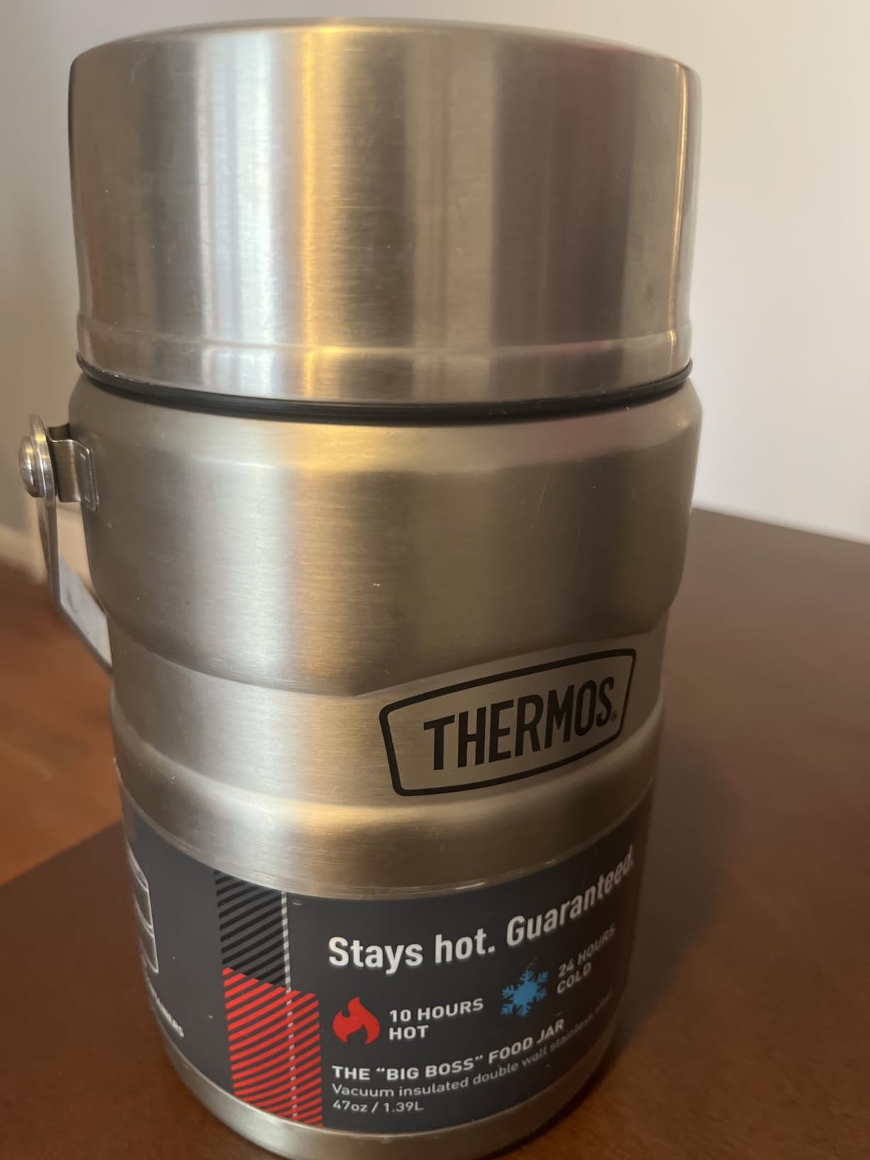 THERMOS Stainless King Food Jar with Handle, 47oz, Matte Stainless Steel customer photo 1