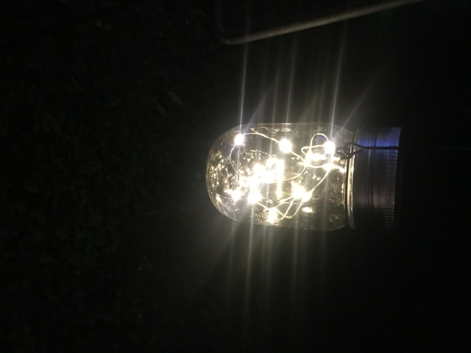 GIGALUMI Hanging Mason Jar Solar Lights, 6 Pack 30 Led Hanging Lantern customer photo 2