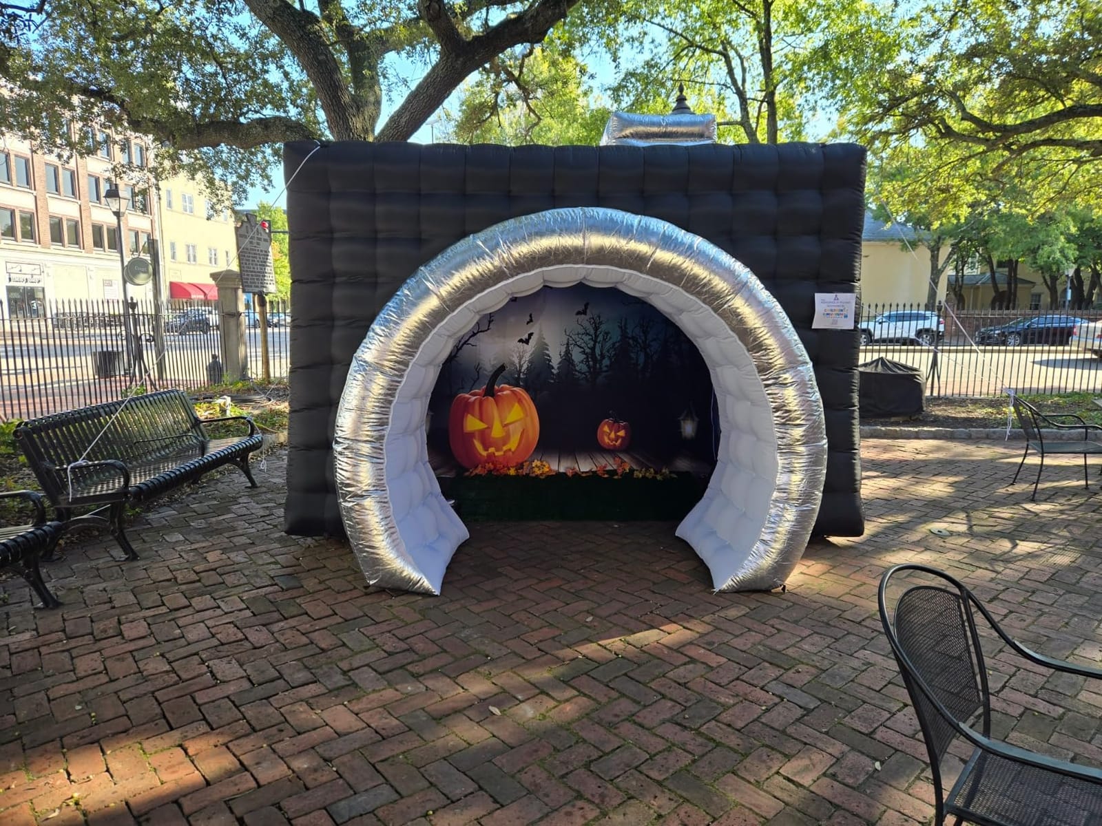 SAYOK Inflatable Photo Booth with Lights, Portable Camera Shaped Cube Tent customer photo 1
