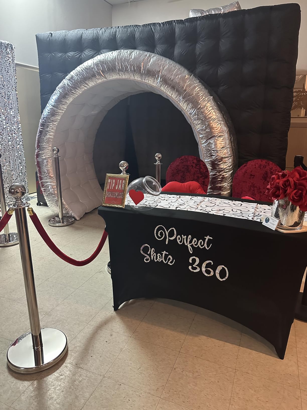 SAYOK Inflatable Photo Booth with Lights, Portable Camera Shaped Cube Tent customer photo 2