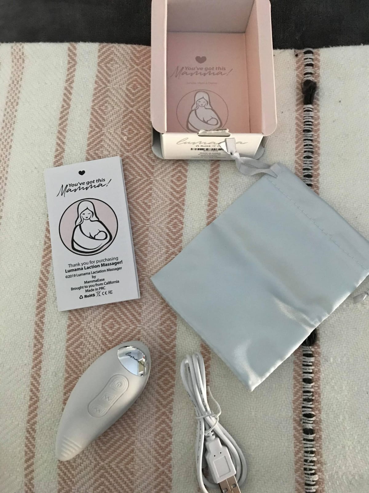 LUMAMA Lactation Massager – Breastfeeding Support Aid for Clogged Ducts, Breastmilk Supply Increase, Milk Flow, Engorgement Relief Quiet Breast Massage Machine for Nursing Moms customer photo 1