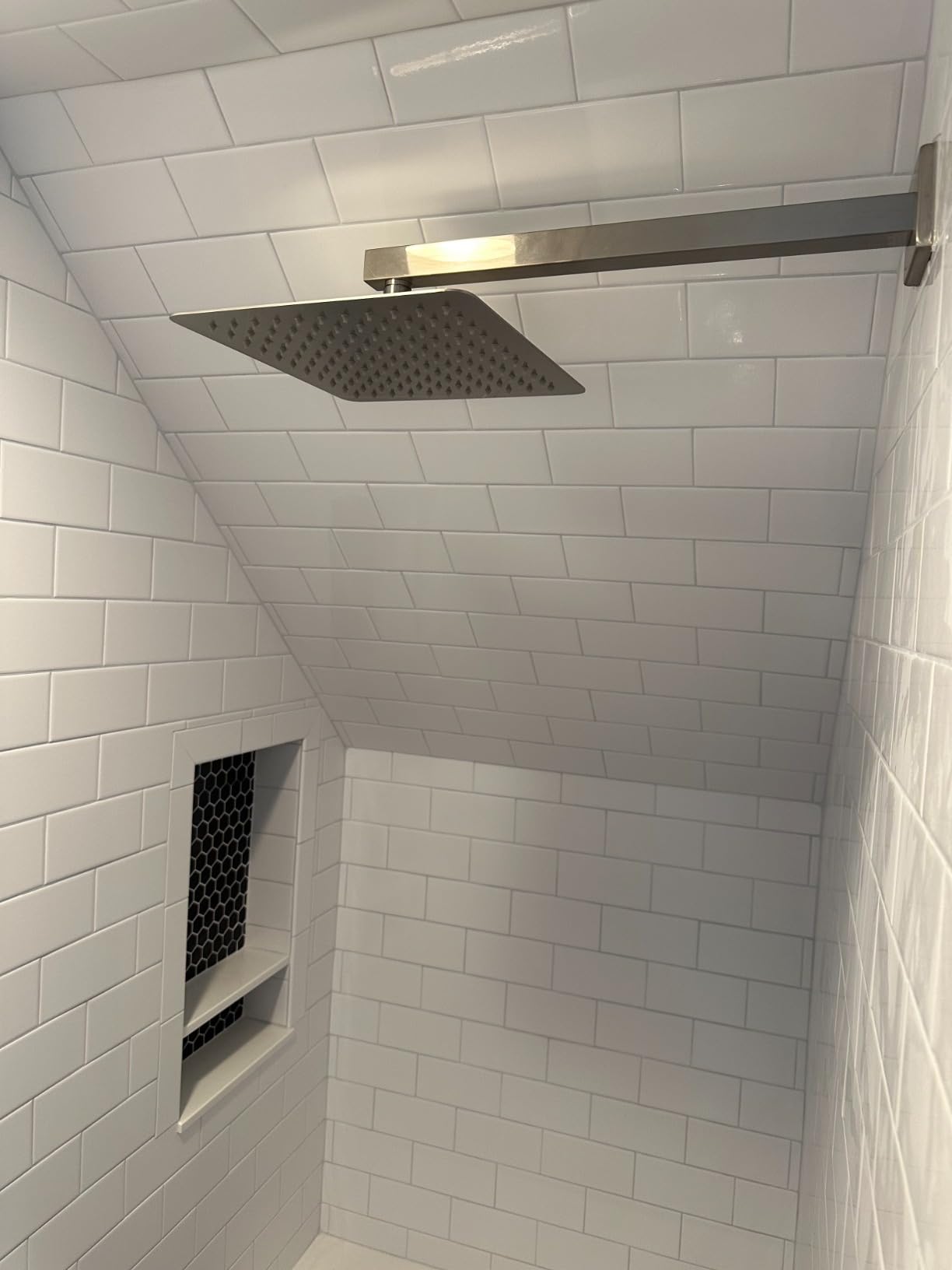 SR SUN RISE Shower Faucet Set 12-Inch Rainfall Shower Head Brushed Nickel customer photo 1