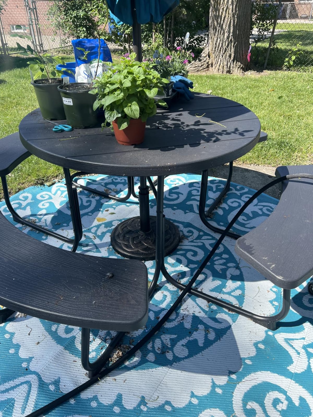 BACKYARD EXPRESSIONS PATIO HOME GARDEN 911554 21 Pound Umbrella Base, Bronze customer photo 2