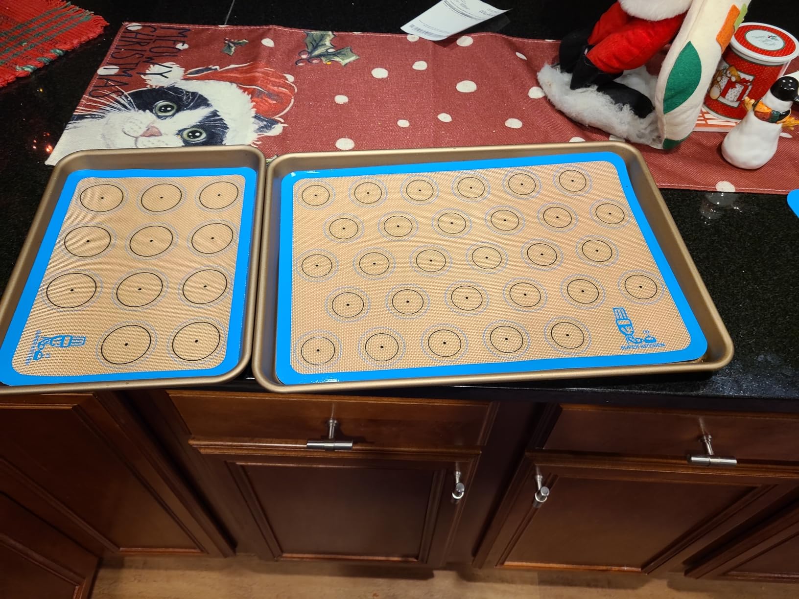 Silicone Baking Mat Macaron Set of 3-2 Half Sheet Liners 1 Quarter Sheet customer photo 1