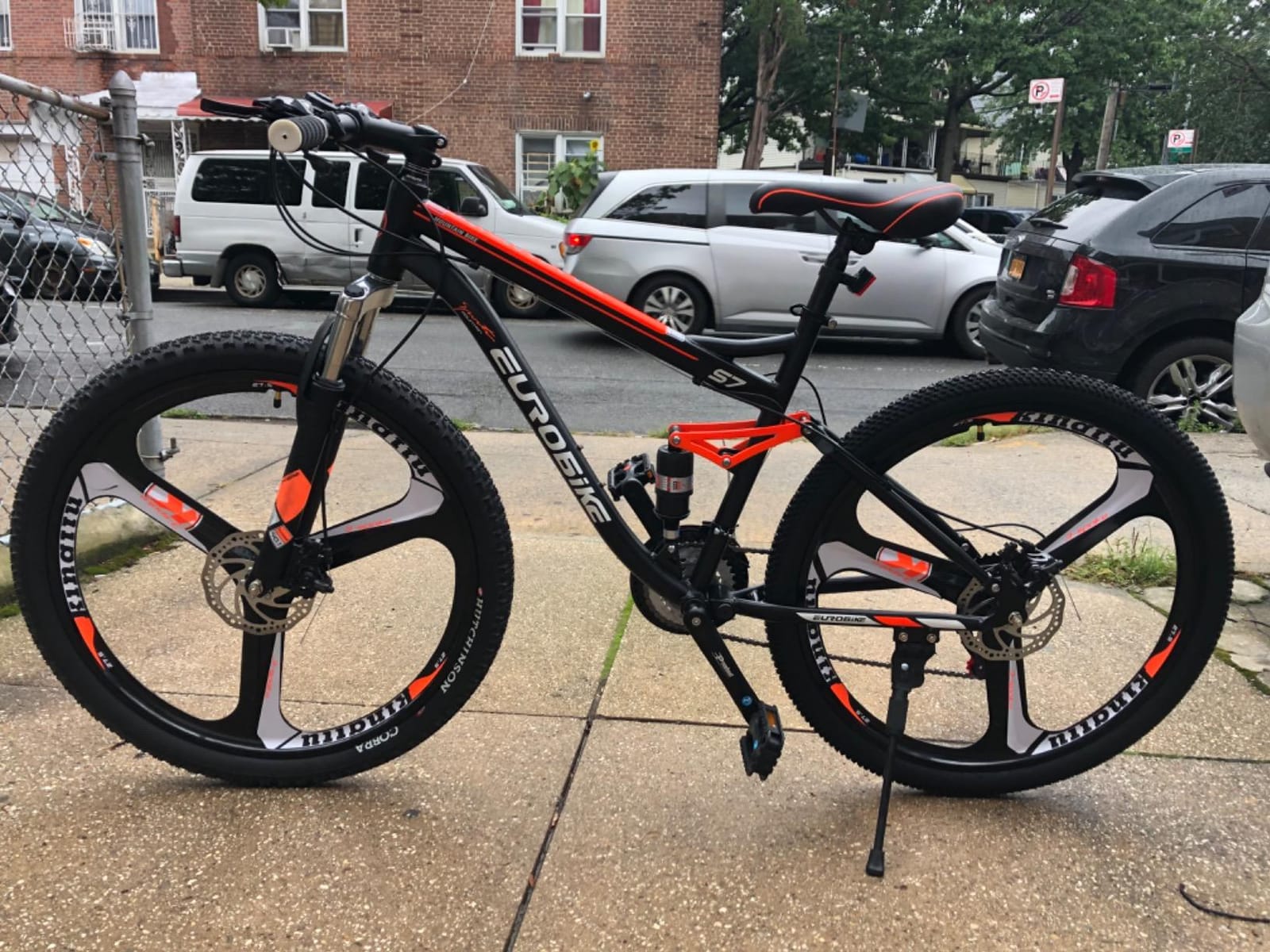 EUROBIKE Moutain Bike,21-Speed Bike,27.5-Inches Moutain Bike,Adult Bike,DualSuspension Bike (3-Spoke Wheel) customer photo 1