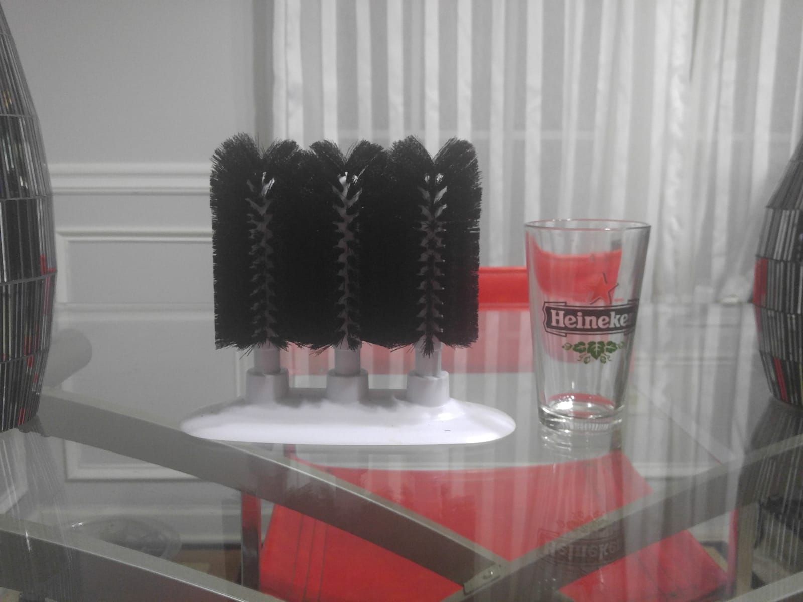 3 Brush Glass Washer Triple Glass Rinser, Cup Washer Brush customer photo 1