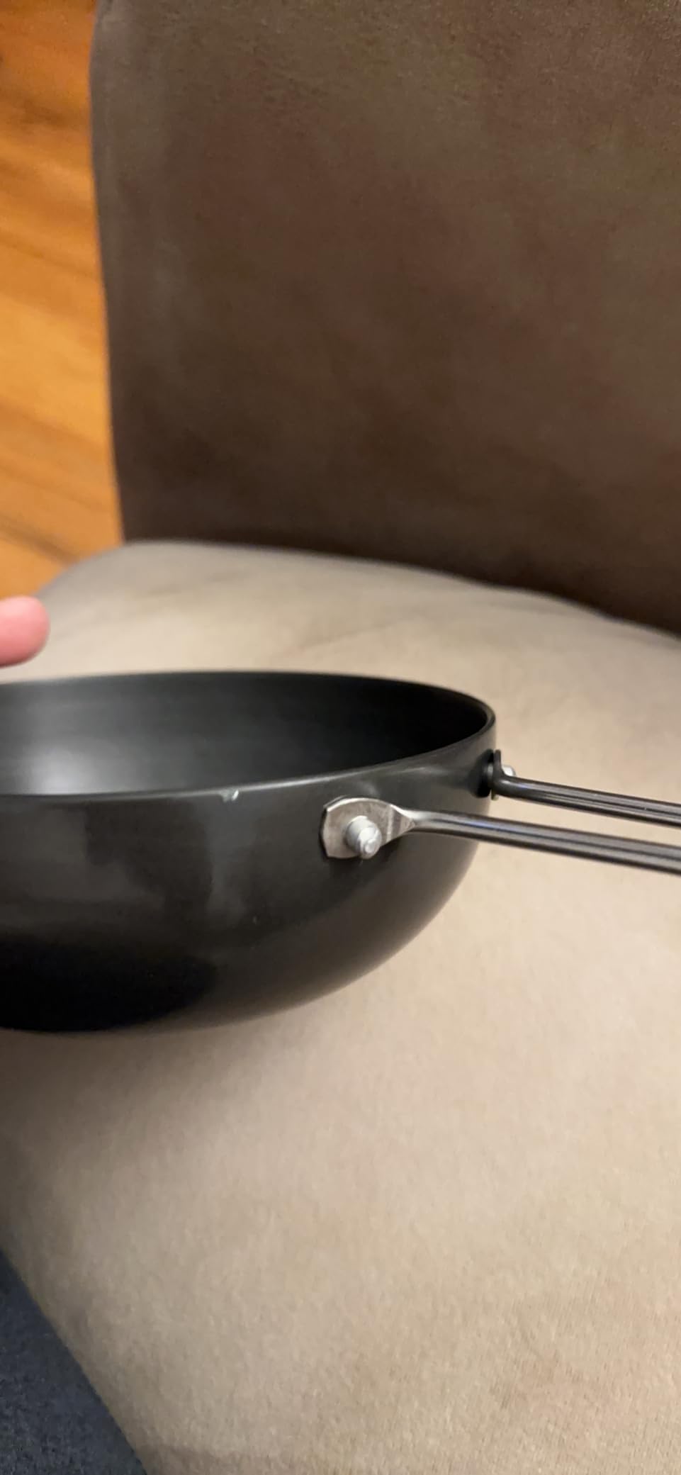 Hard Anodized Tadka Pan,Large Tadka Pan for saag, dal, kadhi, dhokla customer photo 2