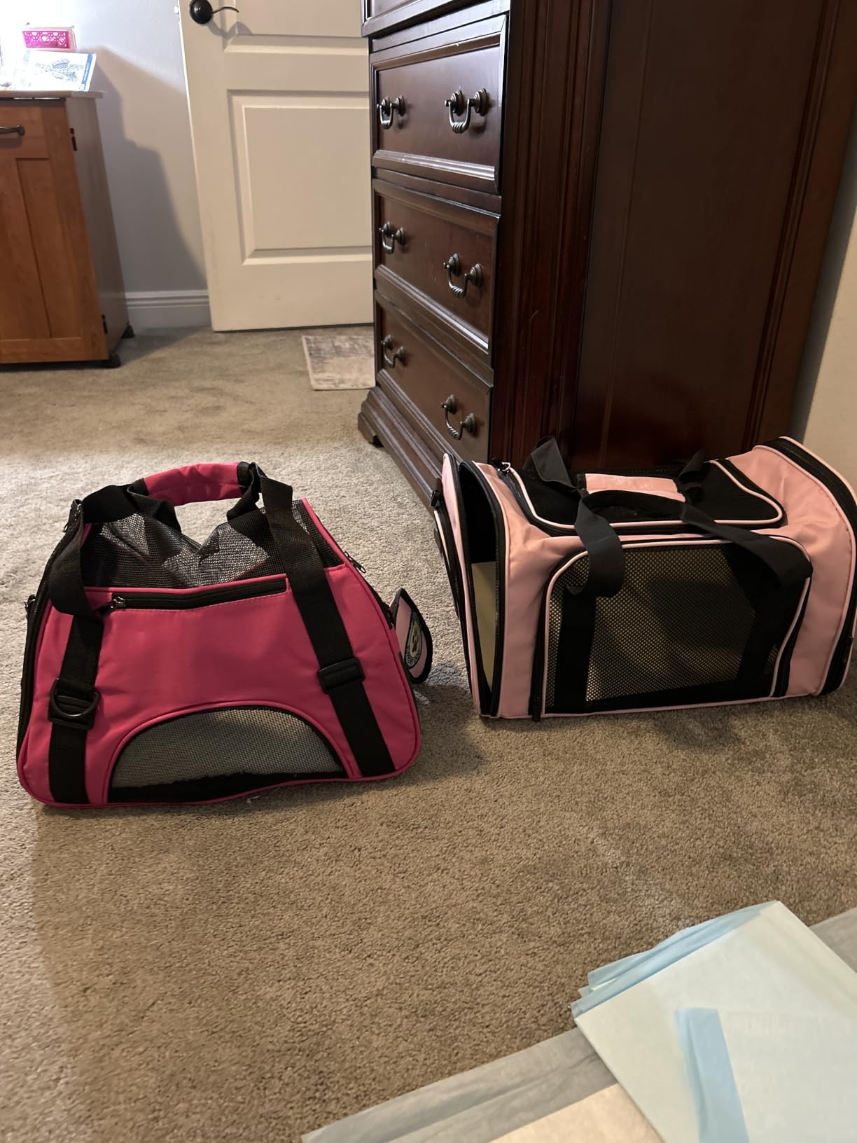 ZaneSun Cat Carrier,Soft-Sided Pet Travel Carrier for Cats,Dogs Puppy Comfort Portable Foldable Pet Bag Airline Approved (Small Blue) customer photo 1
