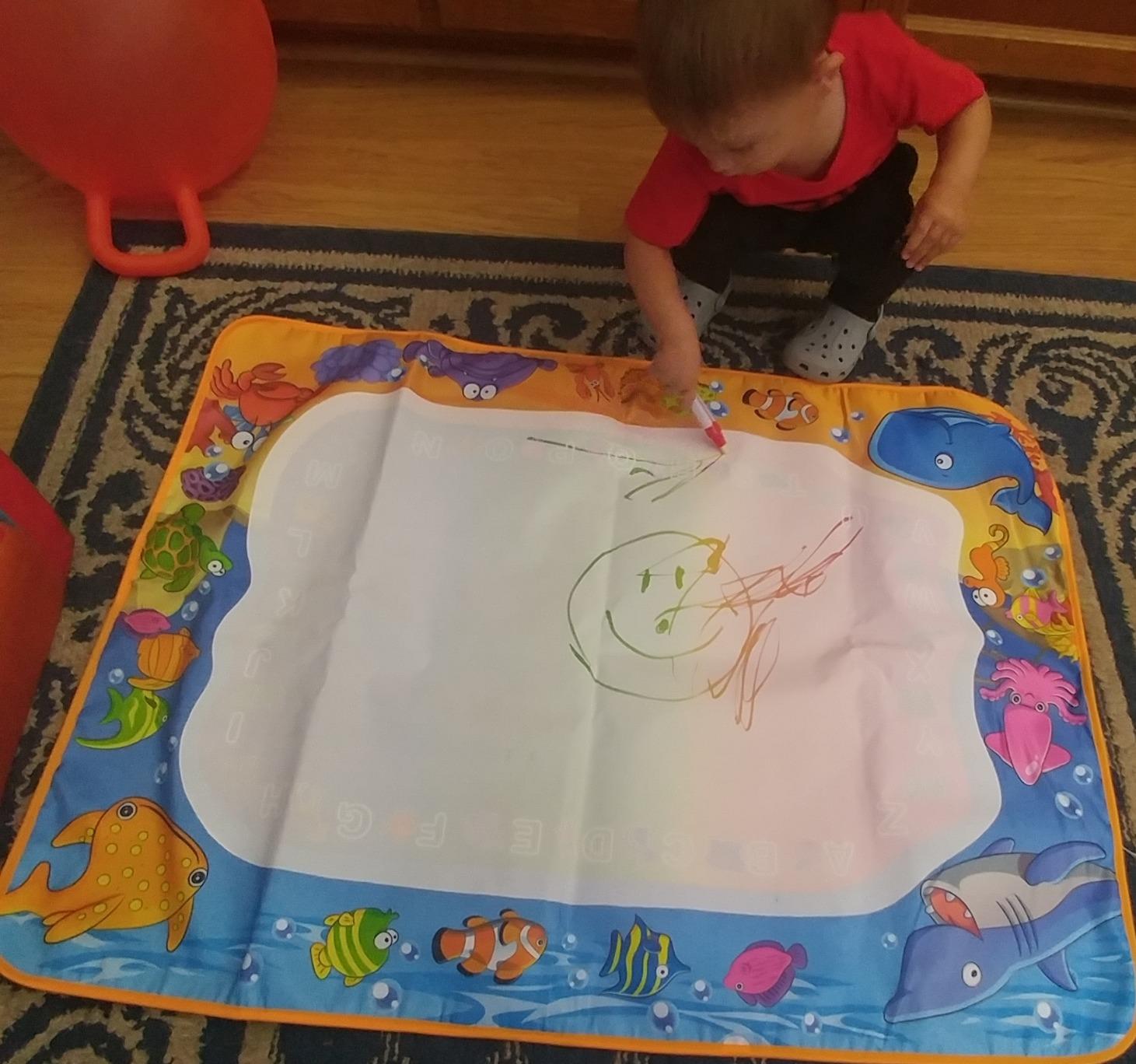 Water Doodle Mat - Kids Color Painting Toy, Gift Set for Toddlers 2-7 customer photo 2