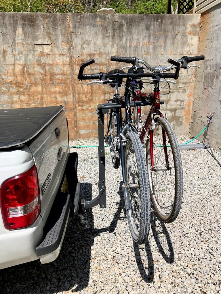 IKURAM R 2 Bike Hitch Mount Foldable Bicycle Carrier, Fits 2